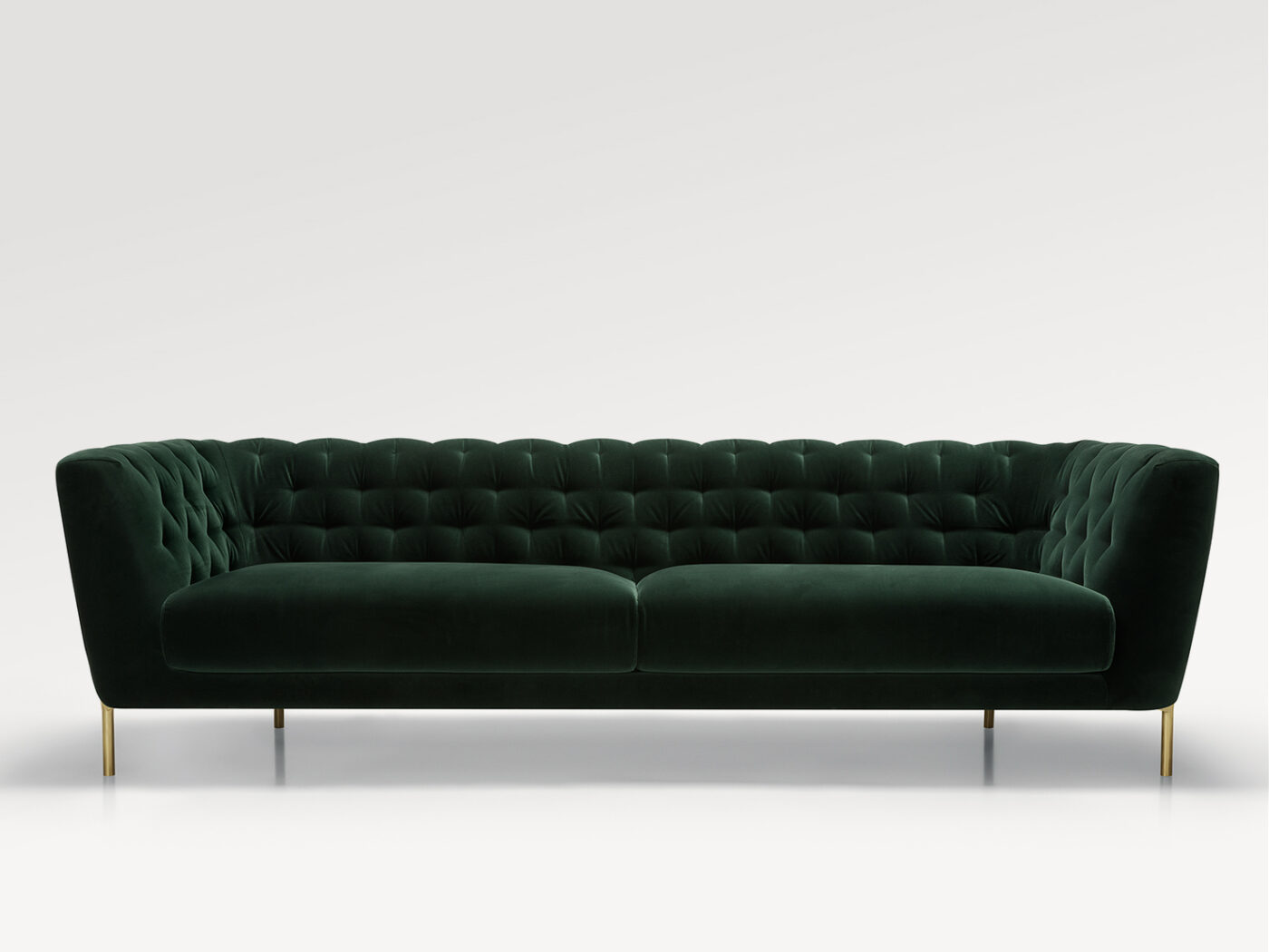 acheter Canapé 4 places velours 1402 d.green VERSAILLES - 241x86x70cm - FRANCE CANAPÉ ®