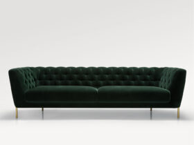 acheter Canapé 4 places velours 1402 d.green VERSAILLES - 241x86x70cm - FRANCE CANAPÉ ®
