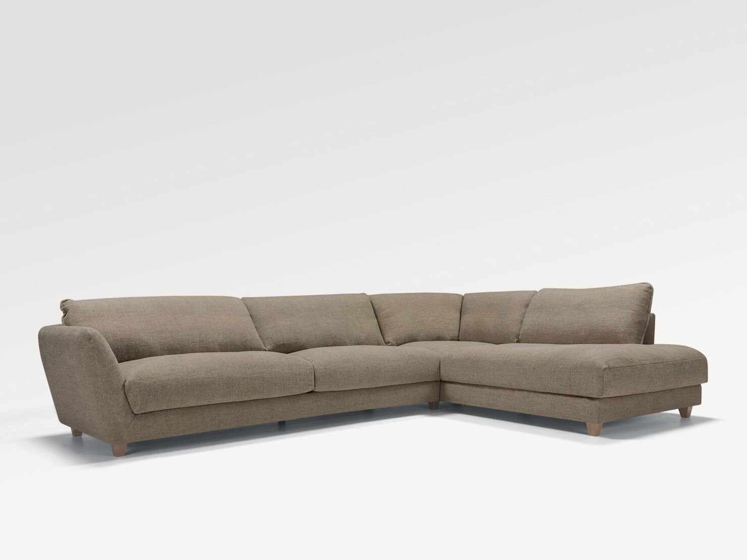 acheter Canapé d'angle tissu uni 2 (24) flax Vincennes - 348x230x81cm - FRANCE CANAPÉ ®