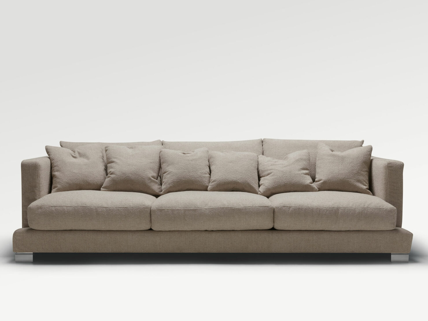 acheter Canapé 4 places tissu texturé 3 (TN7N7) beige Calvi - 270x114x81/43cm - FRANCE CANAPÉ ®