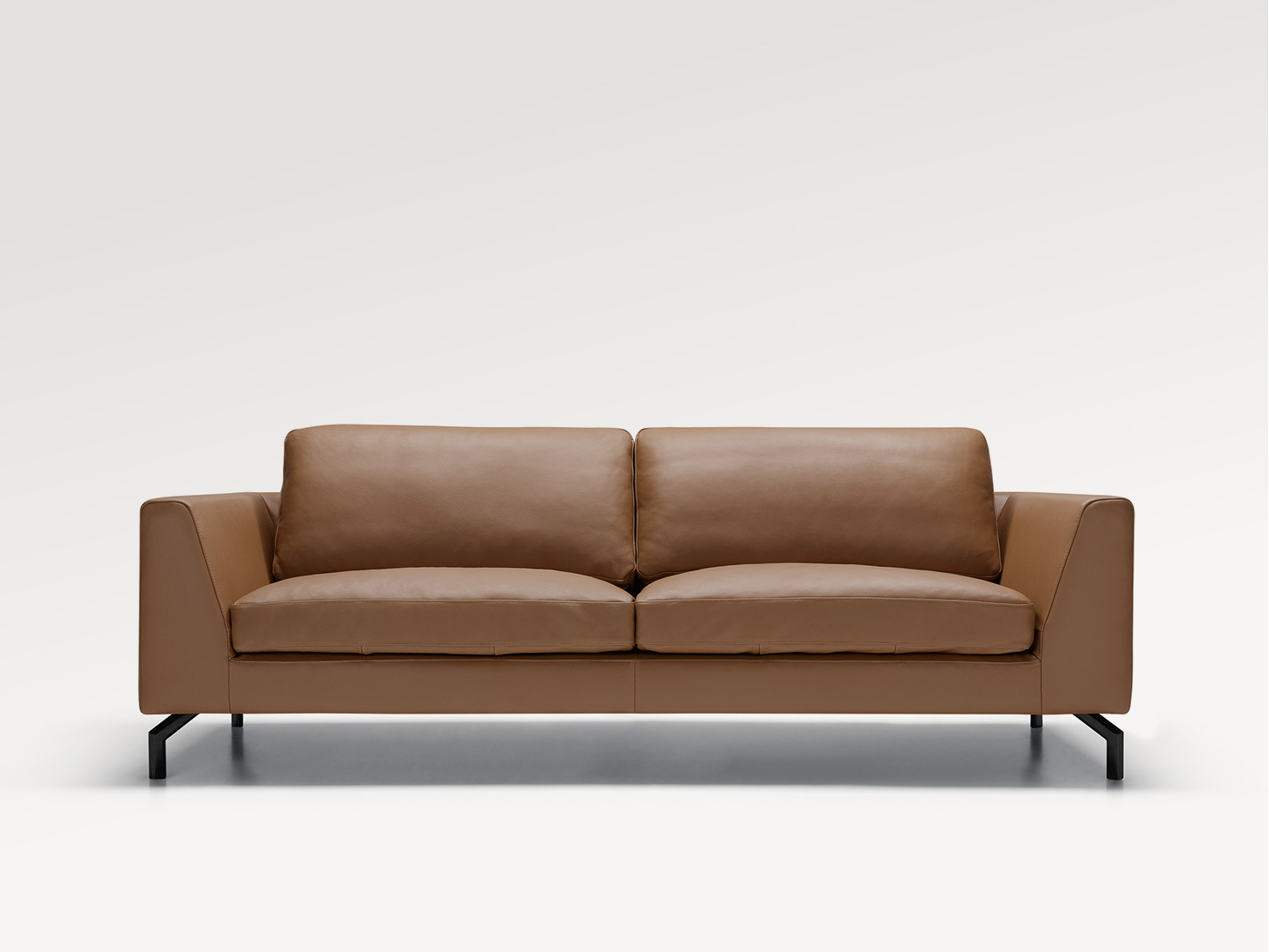 acheter Canapé 3 places cuir 7 brown Haussmann - 220x98x80cm - FRANCE CANAPÉ ®