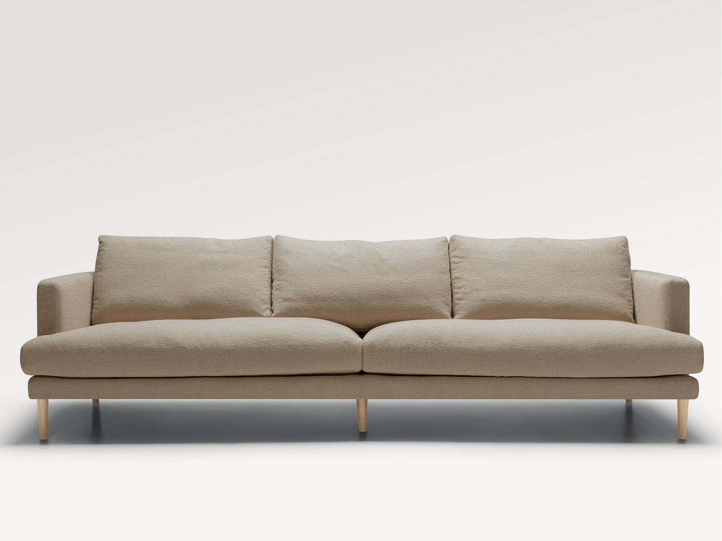 acheter Canapé 4 places tissu uni 1 light beige  Batignolles - 277x102x84cm - FRANCE CANAPÉ ®