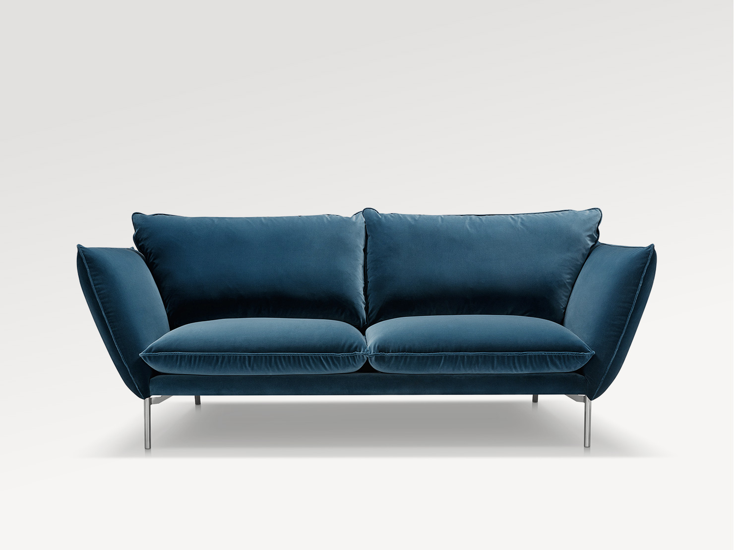 acheter Canapé 3 places velours 58 blue Biarritz - 214x101x84cm - FRANCE CANAPÉ ®