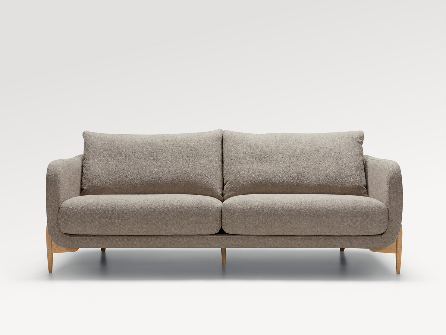 acheter Canapé 3 places tissu texturé 3 (TN7N7) beige Carnavalet (coussins placés) - 215x99x86cm - FRANCE CANAPÉ ®