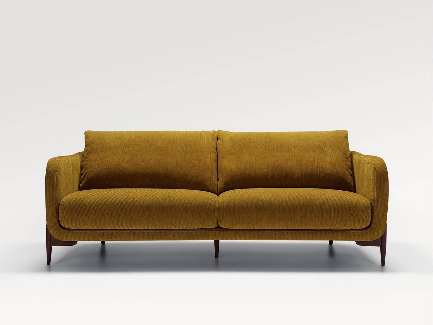 acheter Canapé 3 places tissu texturé 1 (38ac) mustard Carnavalet (coussins placés) - 215x99x86cm - FRANCE CANAPÉ ®
