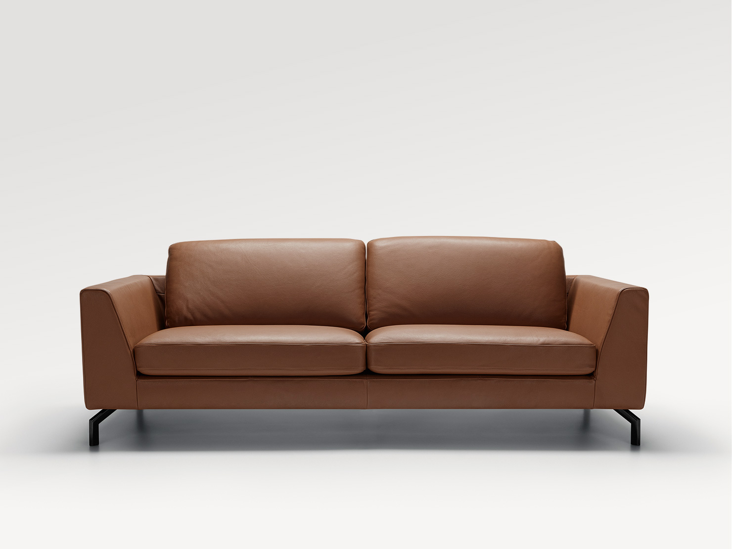 acheter Canapé 3 places cuir 8 cognac Haussmann - 220x98x80cm - FRANCE CANAPÉ ®