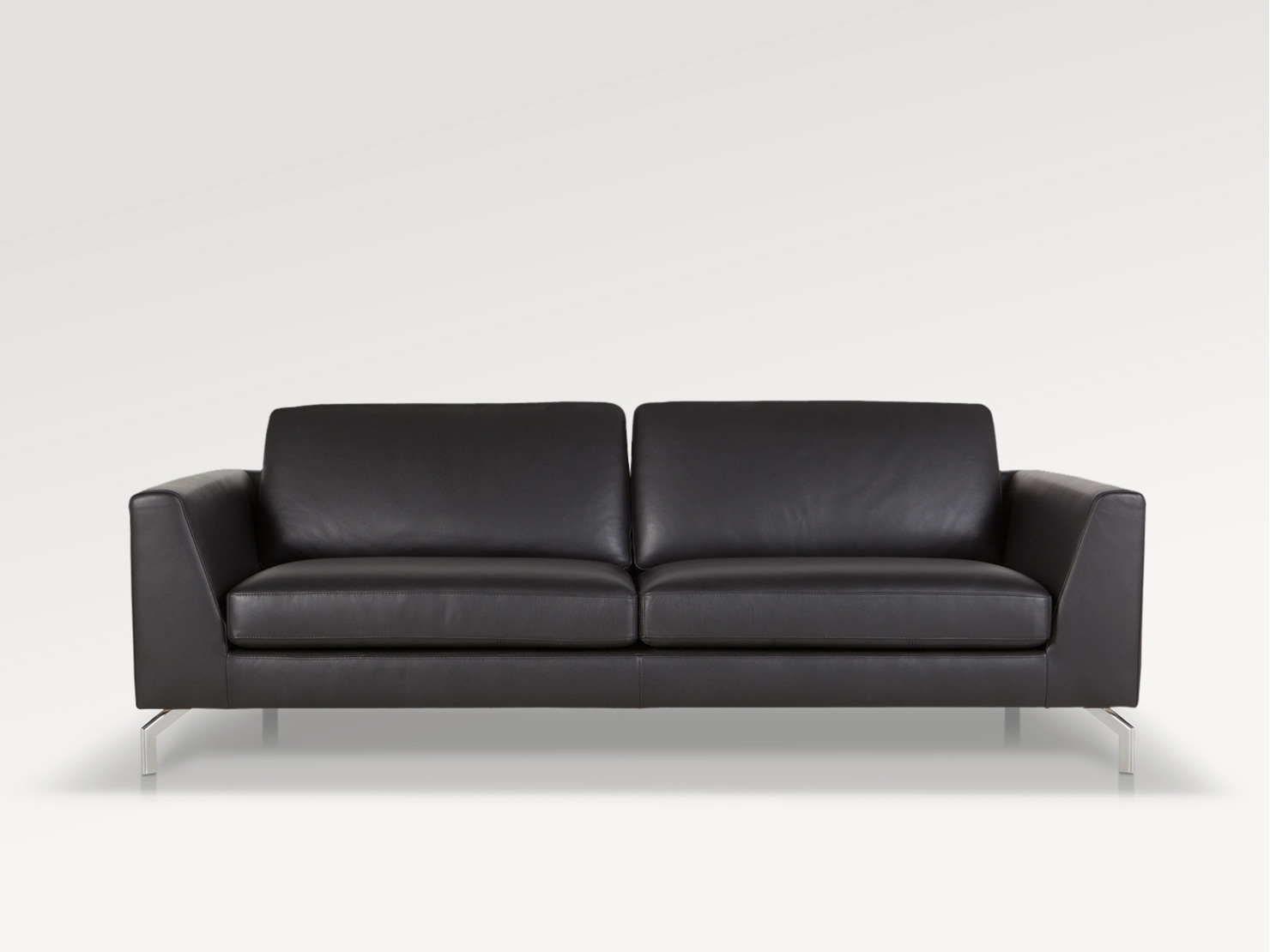 acheter Canapé 3 places cuir 6 black Haussmann - 220x98x80cm - FRANCE CANAPÉ ®