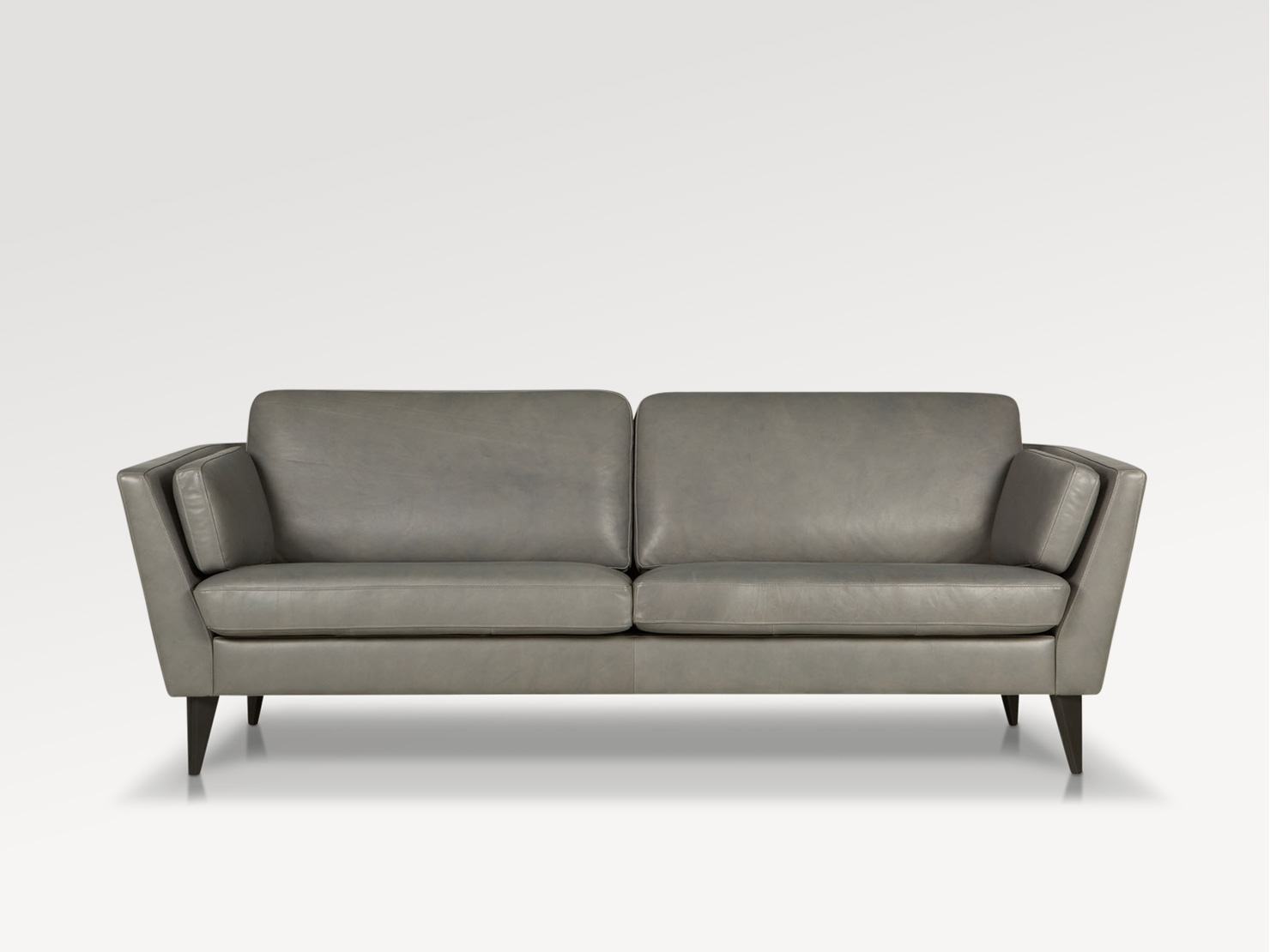 acheter Canapé 3 places cuir grey Mabillon - 220x87x84cm - FRANCE CANAPÉ ®