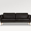 acheter Canapé 3 places cuir black Mabillon - 220x87x84cm - FRANCE CANAPÉ ®