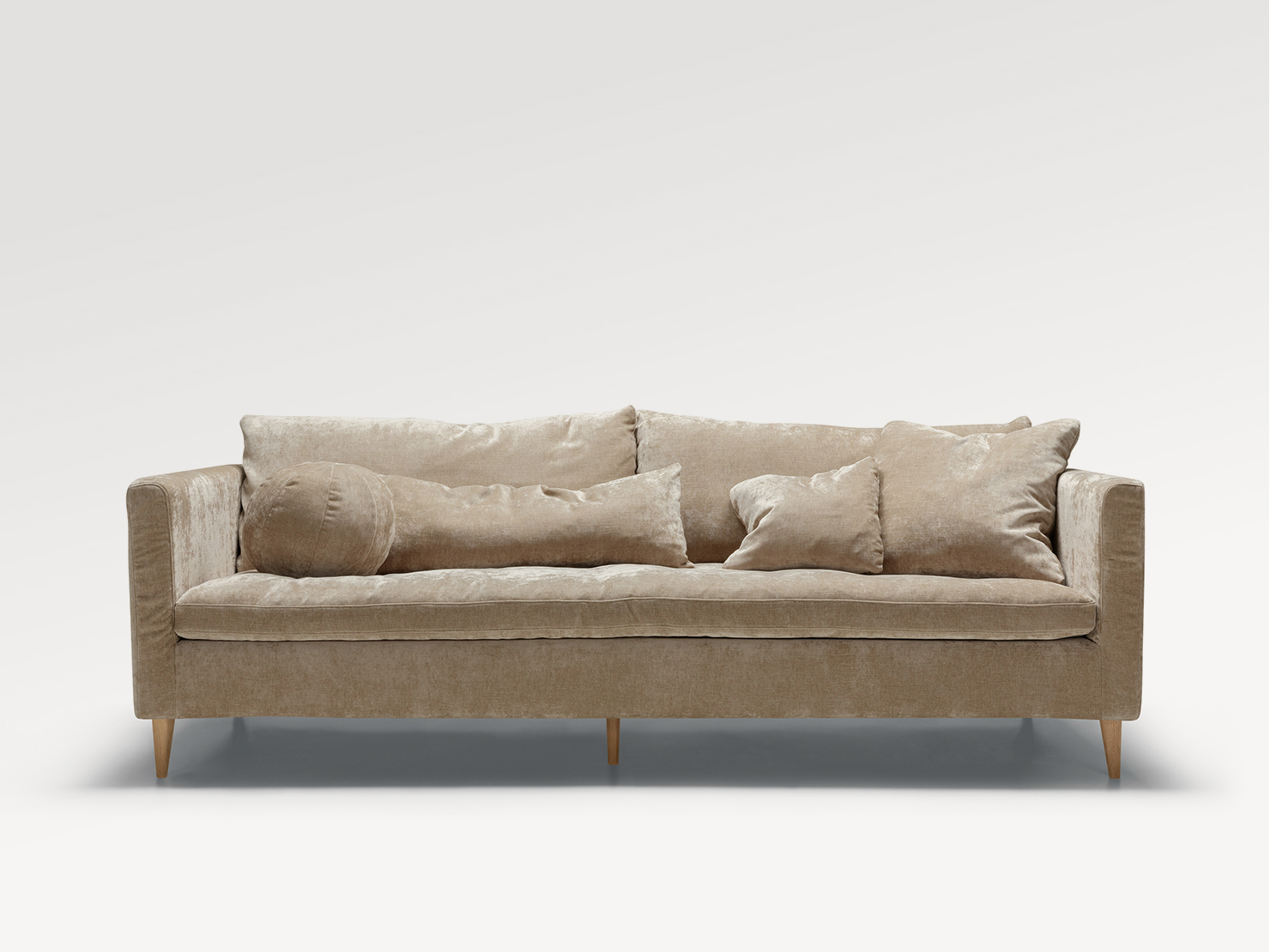 acheter Canapé 3 places tissu chenille 2 cold beige Lacanau - 230X107X84cm - FRANCE CANAPÉ ®