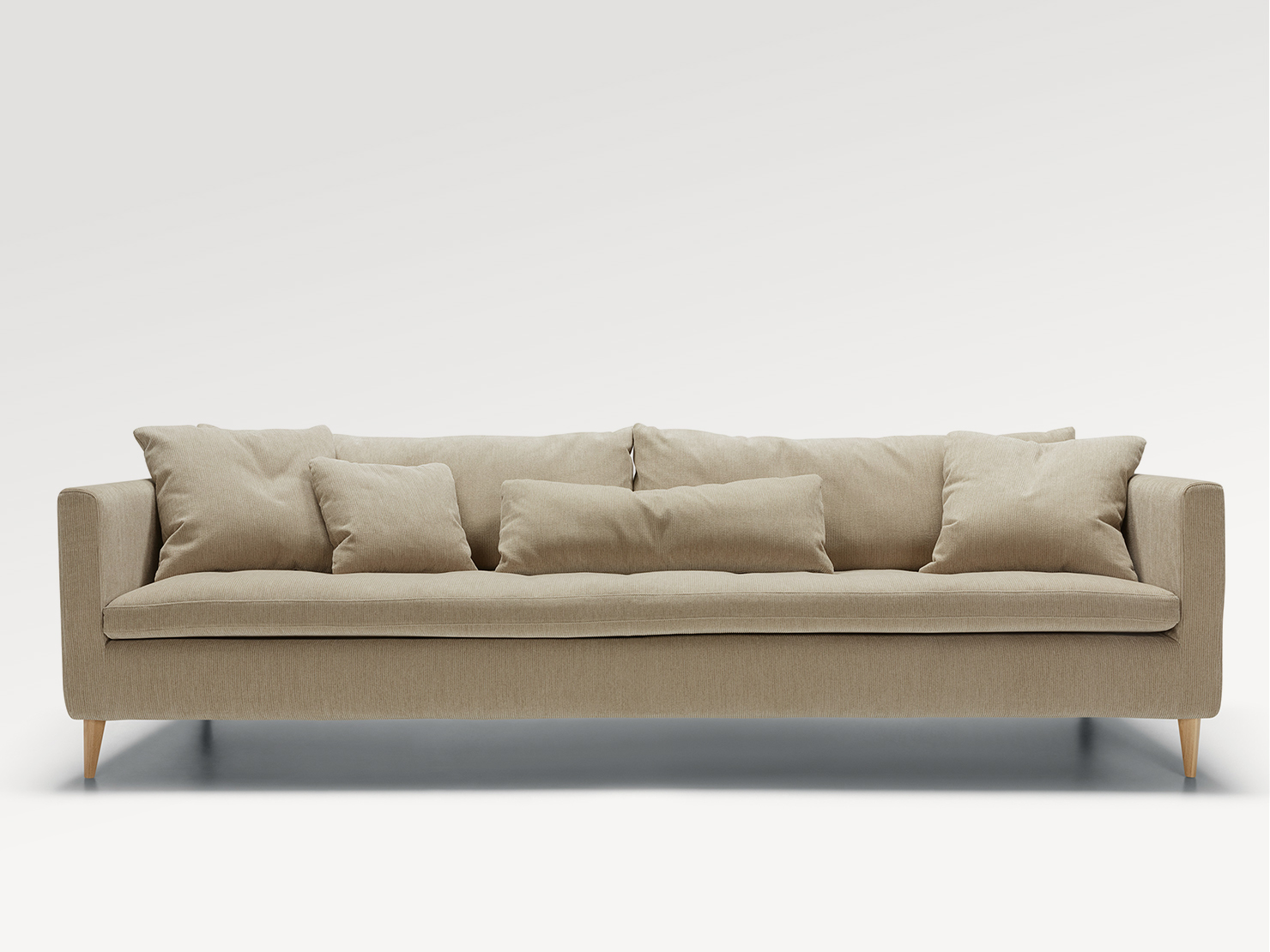 acheter Canapé 4 places tissu texturé 9 (G4T4) l.brown Lacanau - 270X107X84cm - FRANCE CANAPÉ ®