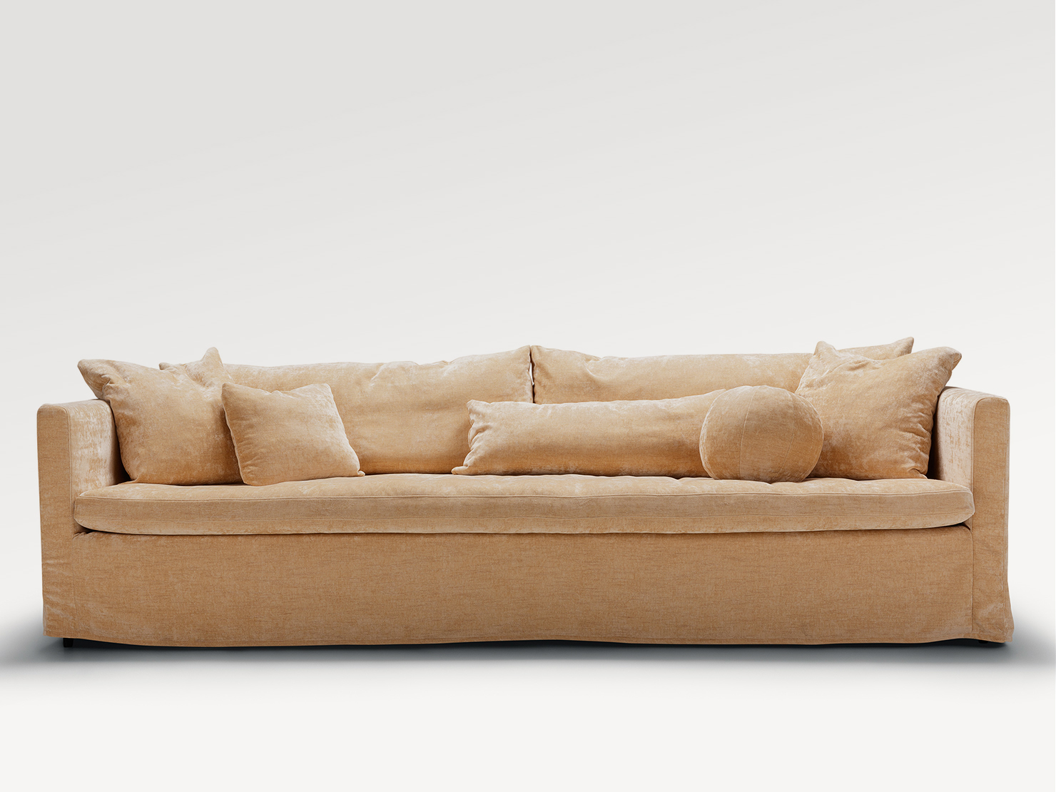 acheter Canapé 4 places tissu chenille 4 caramel Lacanau - 270X107X84cm - FRANCE CANAPÉ ®