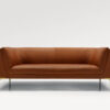 acheter Canapé 3 places cuir cognac LEVALLOIS - 202x89x75cm - FRANCE CANAPÉ ®