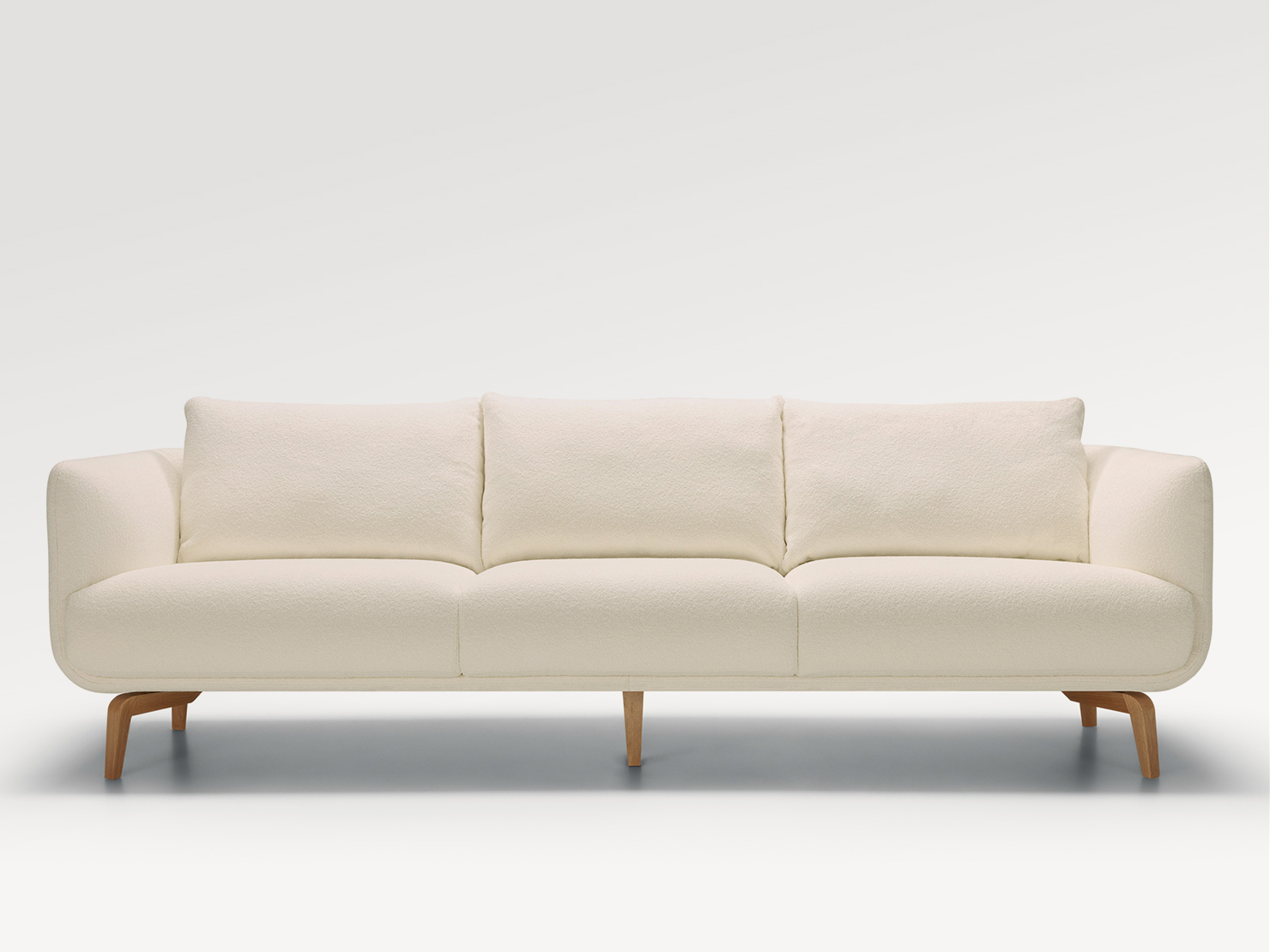 acheter Canapé 4 places tissu bouclette 1 (20/847) off-white MÉDAN - 257x91x82cm - FRANCE CANAPÉ ®