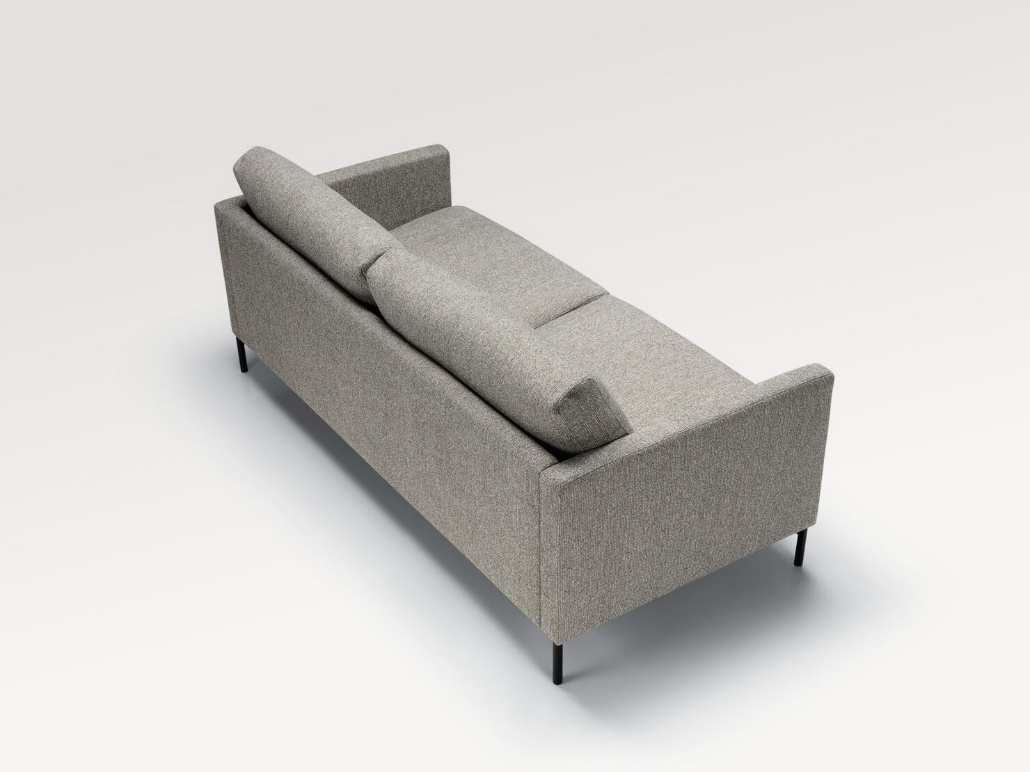 Canapé MENTON confortable en gris, idéal pour un salon au design épuré et moderne
