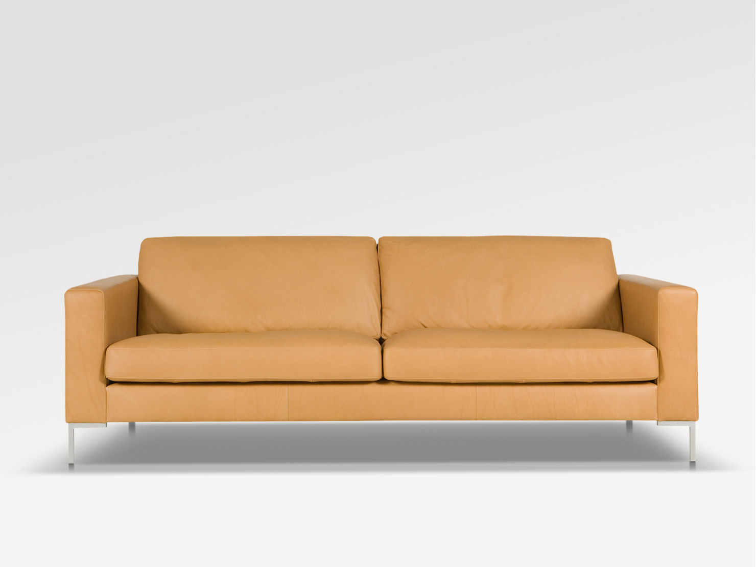 acheter Canapé 3 places cuir latte Menton - 218x92x82cm - FRANCE CANAPÉ ®