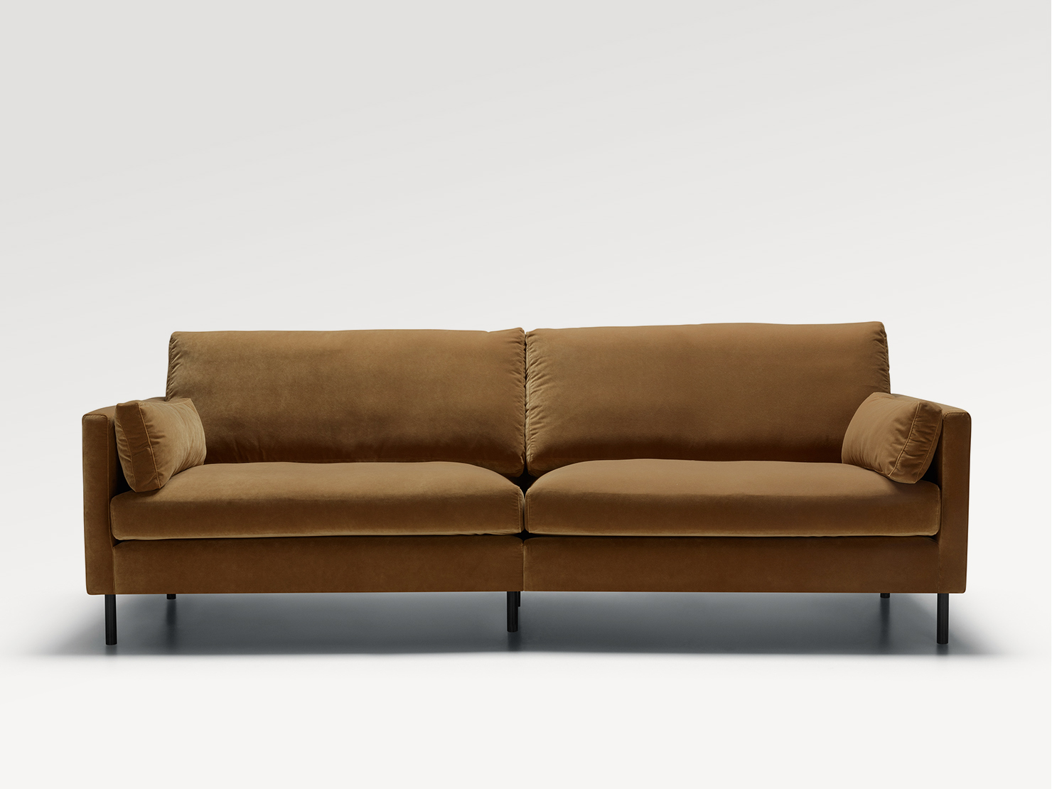 acheter Canapé 4 places velours 22 teddy brown Menton - 236x92x82cm - FRANCE CANAPÉ ®