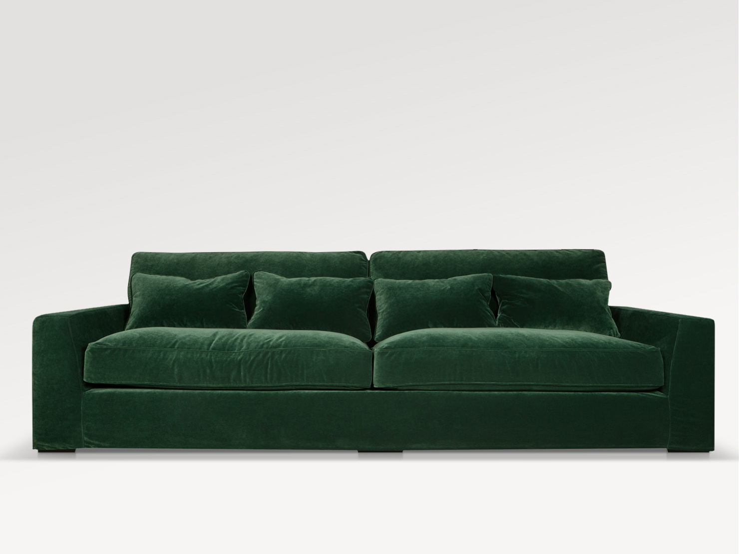 acheter Canapé 4 places velours 26 forest green Odeon - 271x126x80cm - FRANCE CANAPÉ ®
