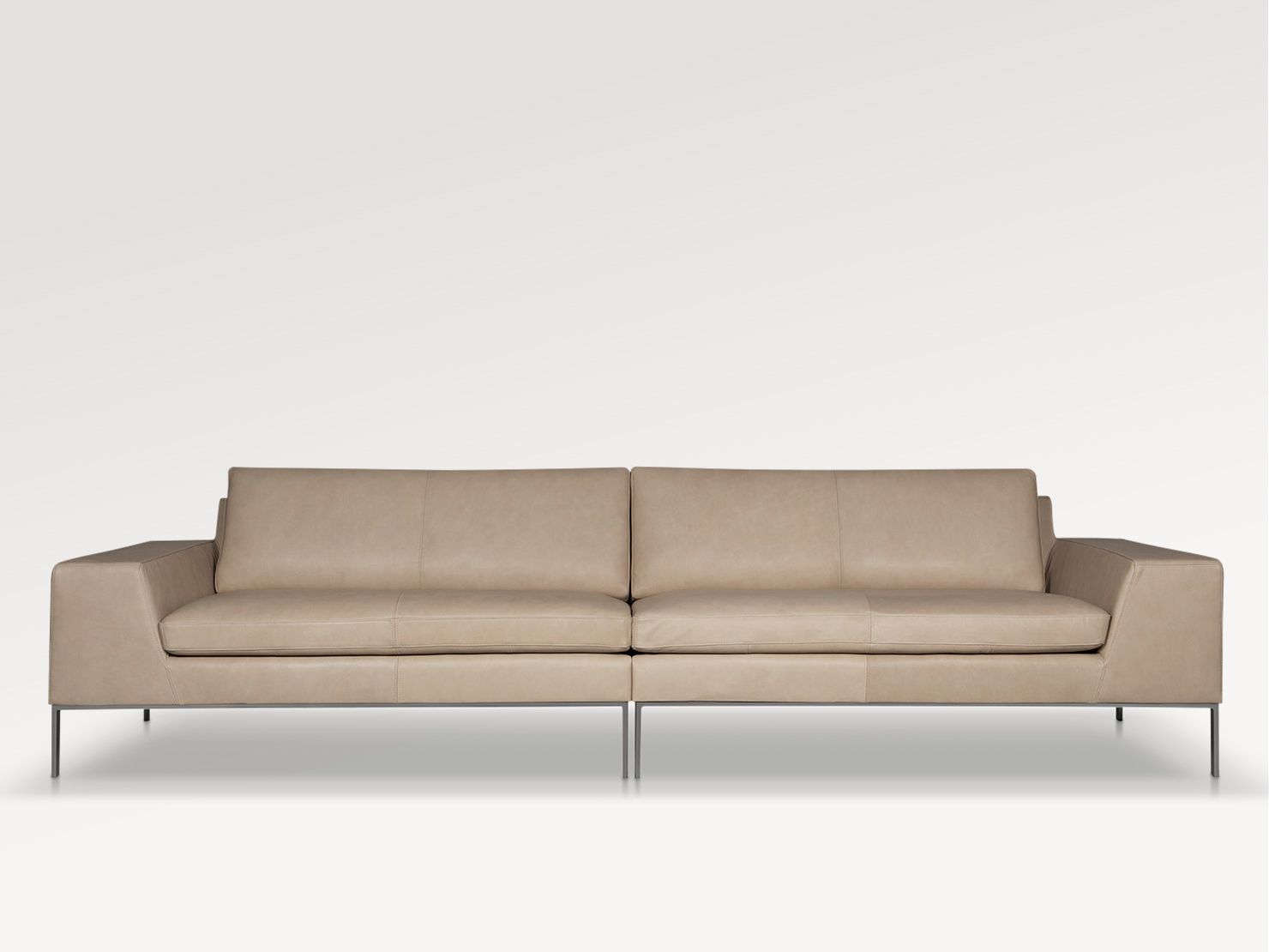 acheter Canapé 4 places cuir natur Opera - 300x90x82cm - FRANCE CANAPÉ ®
