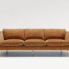 acheter Canapé 4 places 3 coussins tissu uni 6 (p322-4700-820) cognac Tolbiac - 250x101x82cm - FRANCE CANAPÉ ®