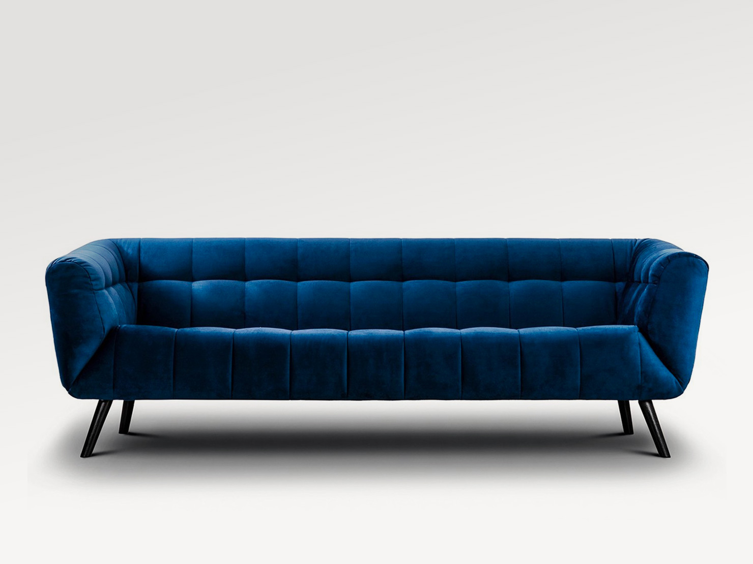 acheter Canapé 3 places velours bleu Cabara - 233x91x75cm - FRANCE CANAPÉ ®