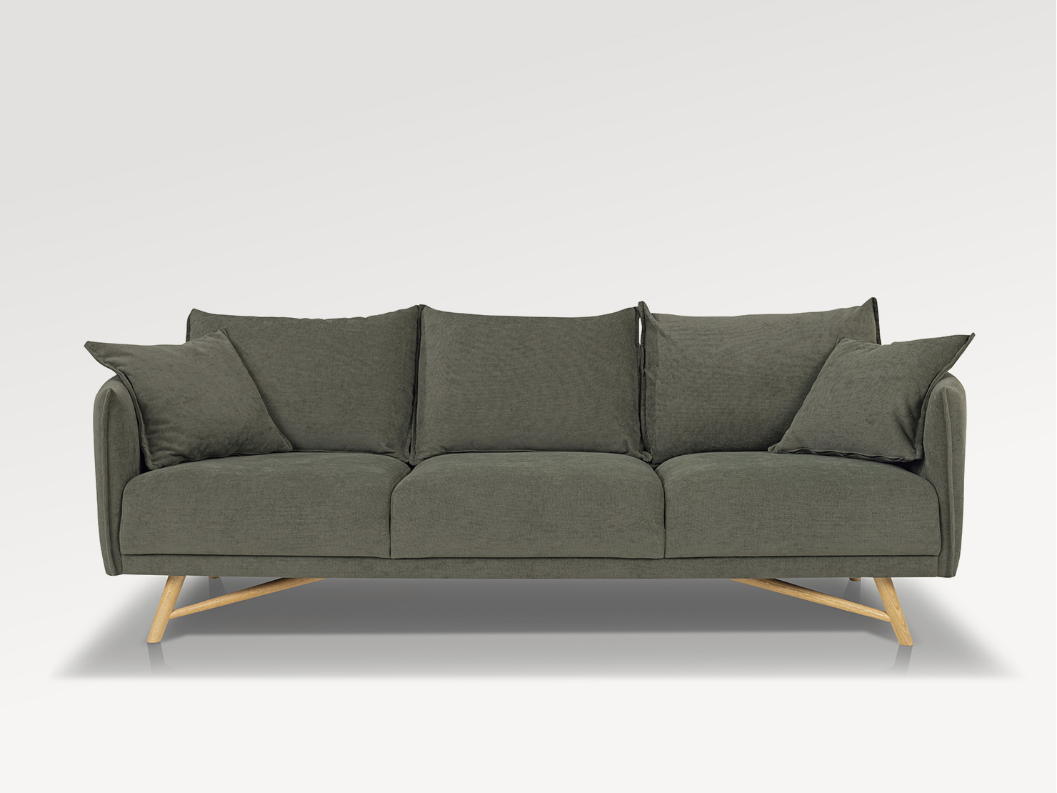 acheter Canapé 3 places tissu chiné 214/70 DARK GREEN Courbevoie - 244x100x83cm - FRANCE CANAPÉ ®