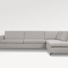 acheter Canapé d'angle tissu texturé 4 (j7q7) l.grey Enghien - 237x202x82cm - FRANCE CANAPÉ ®
