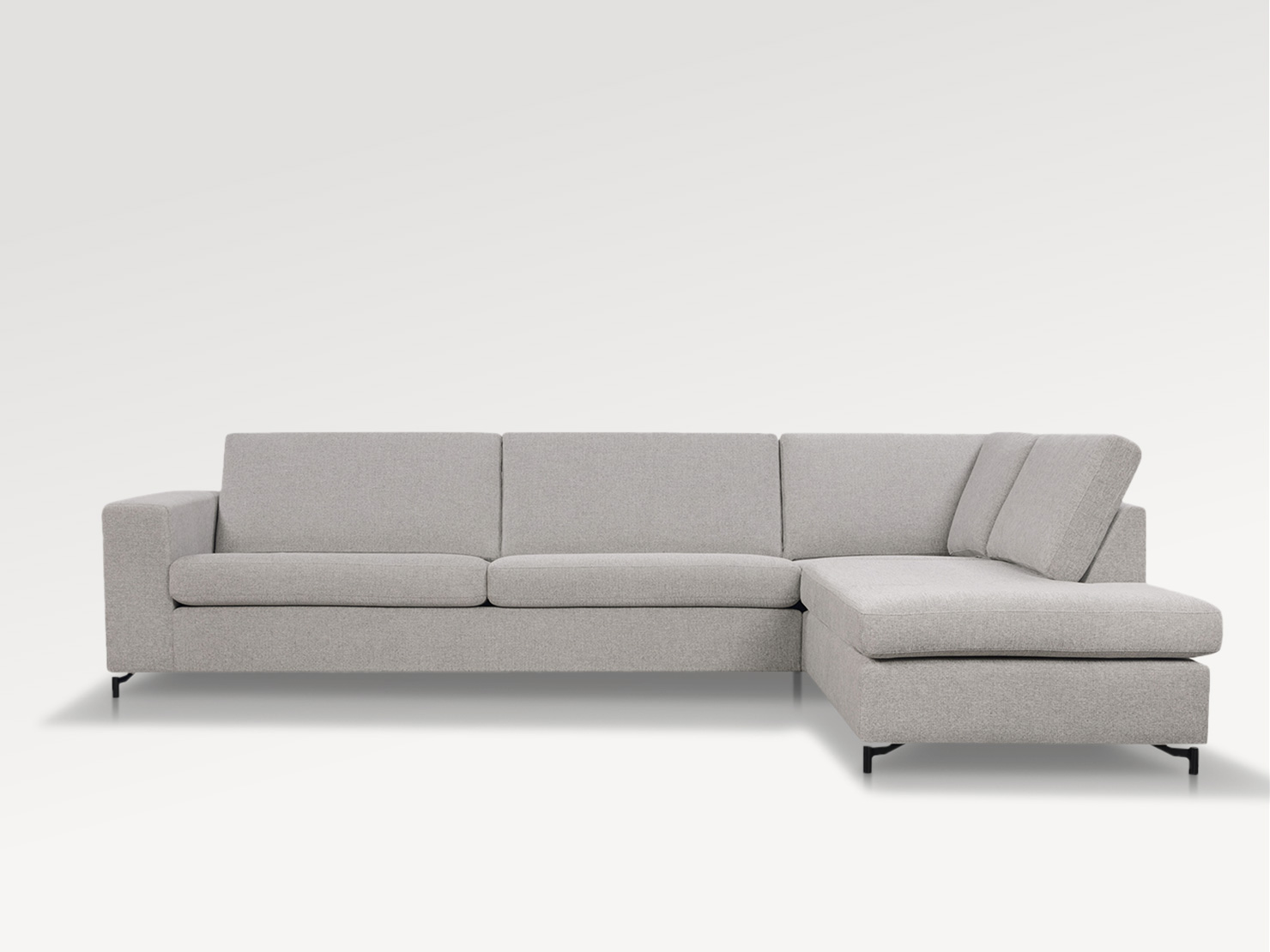 acheter Canapé d'angle tissu texturé 4 (j7q7) l.grey Enghien - 237x202x82cm - FRANCE CANAPÉ ®