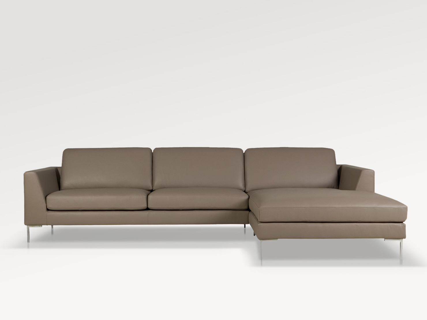 acheter Canapé d'angle cuir 5 d.grey Haussmann - 310x181x80cm - FRANCE CANAPÉ ®