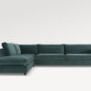 acheter Canapé d'angle velours 350/70 DARK GREEN La Boissière - 313x251/103x81cm - FRANCE CANAPÉ ®