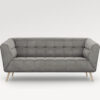 acheter Canapé 2 places velours 706/36 GREY Cabara - 173x91x75cm - FRANCE CANAPÉ ®