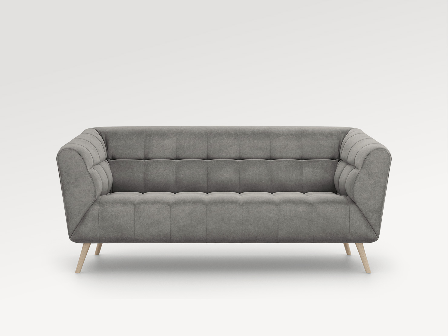 acheter Canapé 2 places velours 706/36 GREY Cabara - 173x91x75cm - FRANCE CANAPÉ ®