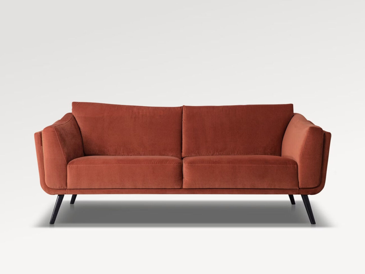 acheter Canapé 2,5 places velours 350/68 BRIQUE KERIEN - 210x91x80cm - FRANCE CANAPÉ ®