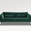 acheter Canapé 3 places velours vert KERIEN - 230x91x80cm - FRANCE CANAPÉ ®
