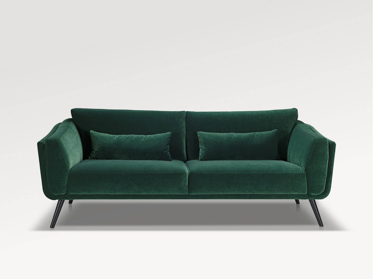 acheter Canapé 3 places velours vert KERIEN - 230x91x80cm - FRANCE CANAPÉ ®
