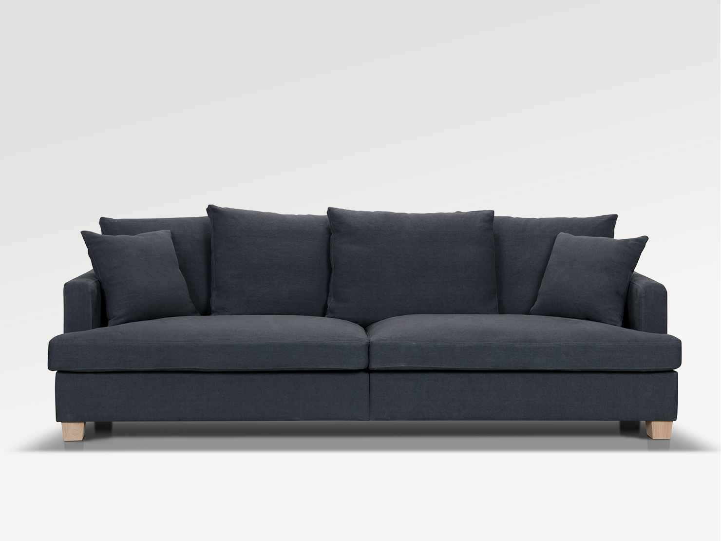 acheter Canapé 3 places XL velours côtelé 242 /21 DARK BLUE MANCEY - 253x102x88cm - FRANCE CANAPÉ ®
