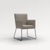 acheter Chaise cuir 1 l.beige Rambuteau - 60x60x89/49cm - FRANCE CANAPÉ ®