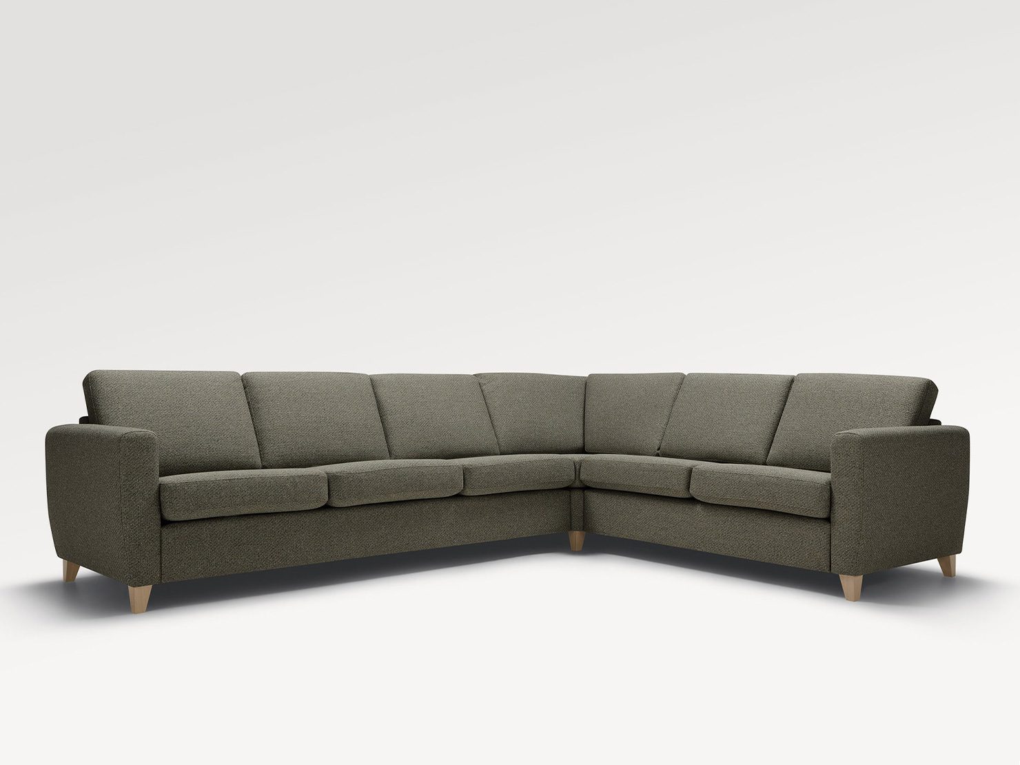 acheter Canapé d'angle tissu chenille 8 (16y7bk) green Enghien - 300x235x82cm - FRANCE CANAPÉ ®