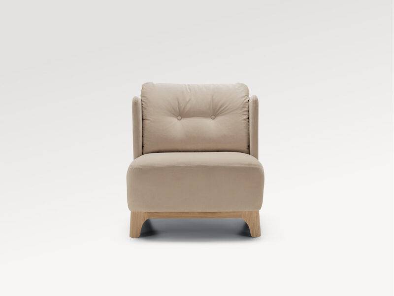 acheter Fauteuil velours 2 (245) l.beige Aurillac - 71x74x78cm - FRANCE CANAPÉ ®