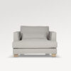 acheter Fauteuil tissu uni 10996 grey-beige Beaugrenelle - 120x108x83cm - FRANCE CANAPÉ ®