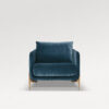 acheter Fauteuil velours 12 navy blue Carnavalet (coussins placés) - 80x91x84cm - FRANCE CANAPÉ ®