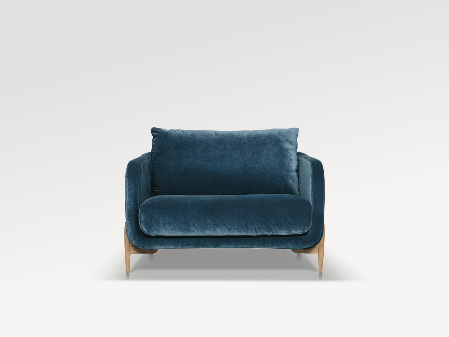acheter Fauteuil velours 12 navy blue Carnavalet (coussins placés) - 80x91x84cm - FRANCE CANAPÉ ®