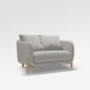 acheter Fauteuil tissu texturé 4 (j7q7) l.grey Carnavalet (coussins placés) - 80x91x84cm - FRANCE CANAPÉ ®