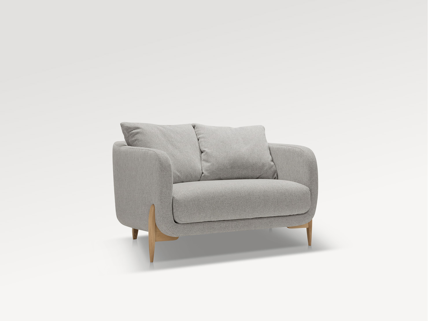 acheter Fauteuil tissu texturé 4 (j7q7) l.grey Carnavalet (coussins placés) - 80x91x84cm - FRANCE CANAPÉ ®