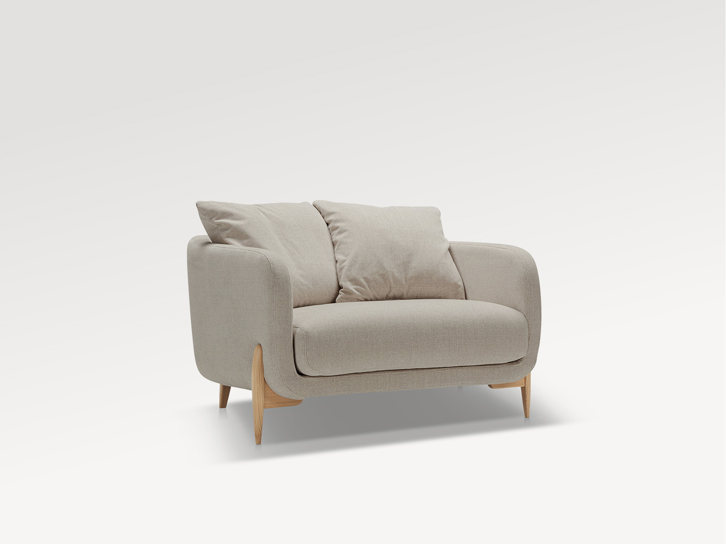 acheter Fauteuil tissu chenille 4 (0809-321866) nature Carnavalet (coussins placés) - 80x91x84cm - FRANCE CANAPÉ ®
