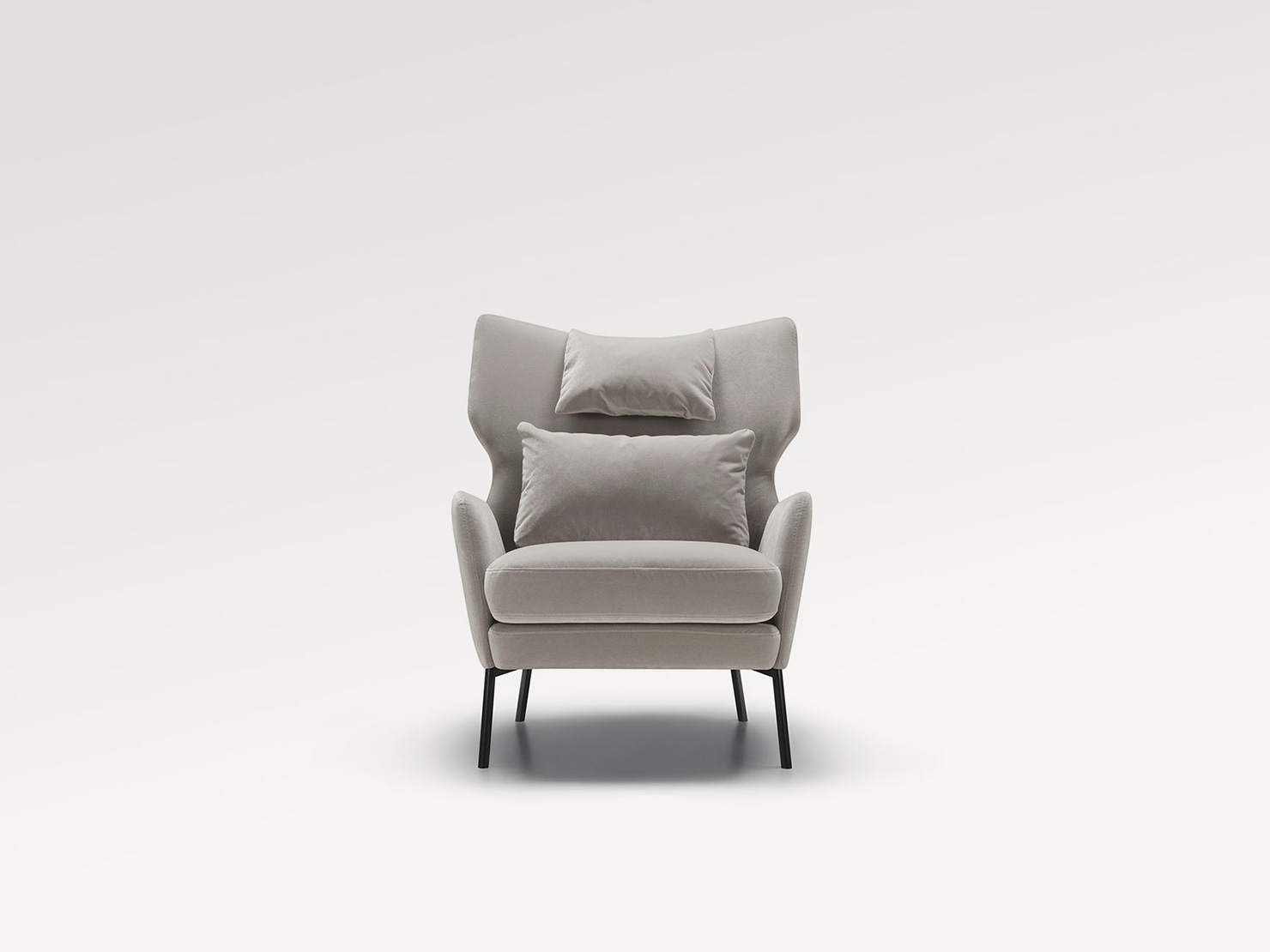acheter Fauteuil velours 4 l.grey Garibaldi - 79x93x93cm - FRANCE CANAPÉ ®