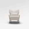 acheter Fauteuil tissu bouclette blanc Garibaldi - 79x93x93cm - FRANCE CANAPÉ ®