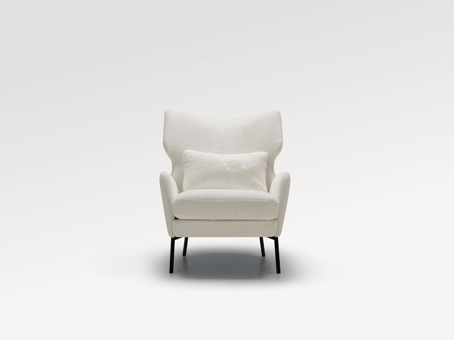 acheter Fauteuil tissu bouclette blanc Garibaldi - 79x93x93cm - FRANCE CANAPÉ ®