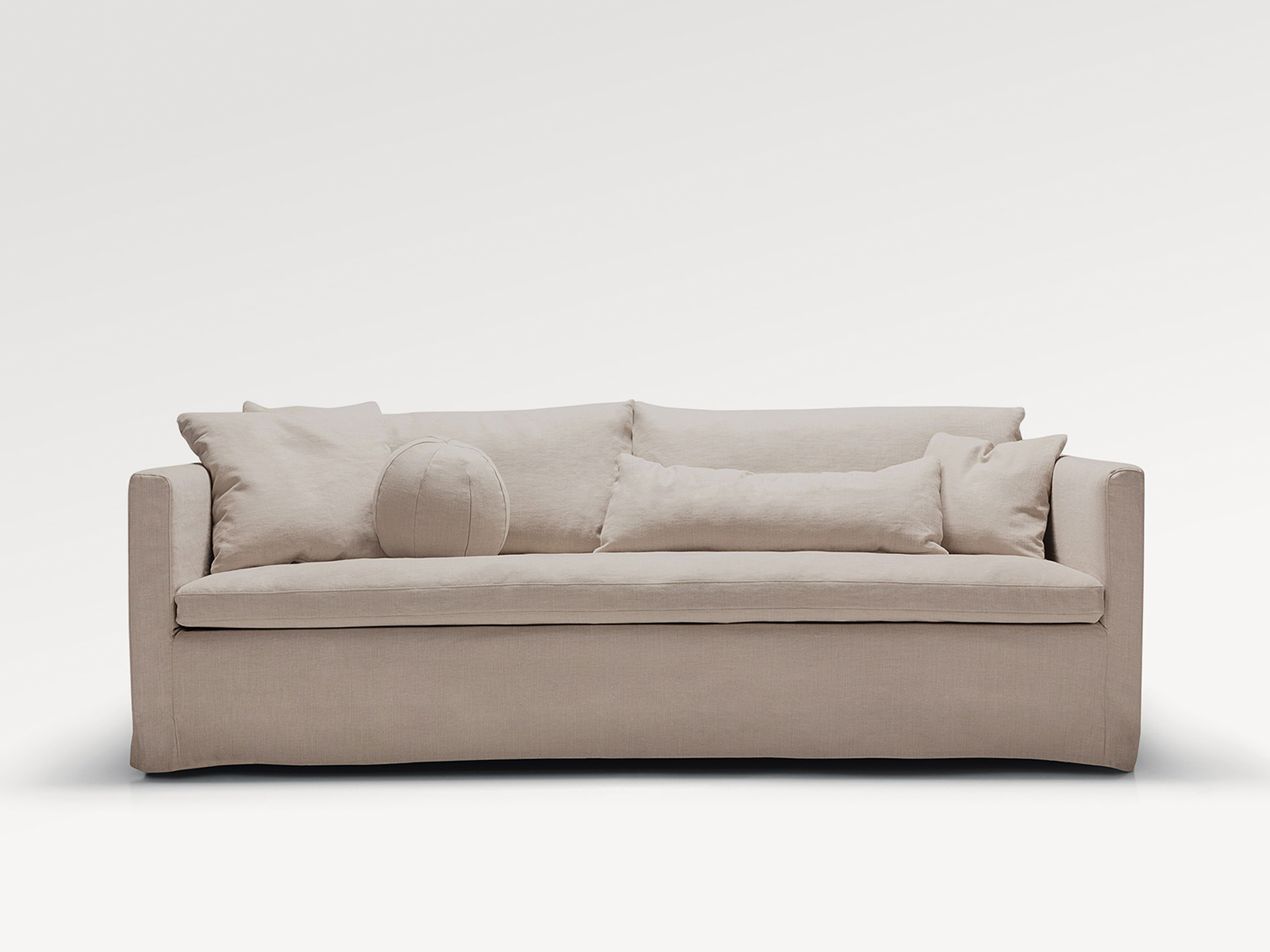 Canapé 3 places Lacanau en Tissu Beige Clair