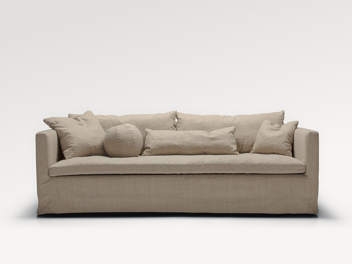 acheter Canapé 3 places tissu uni 2 (aog) beige Lacanau - 230X107X84cm - FRANCE CANAPÉ ®